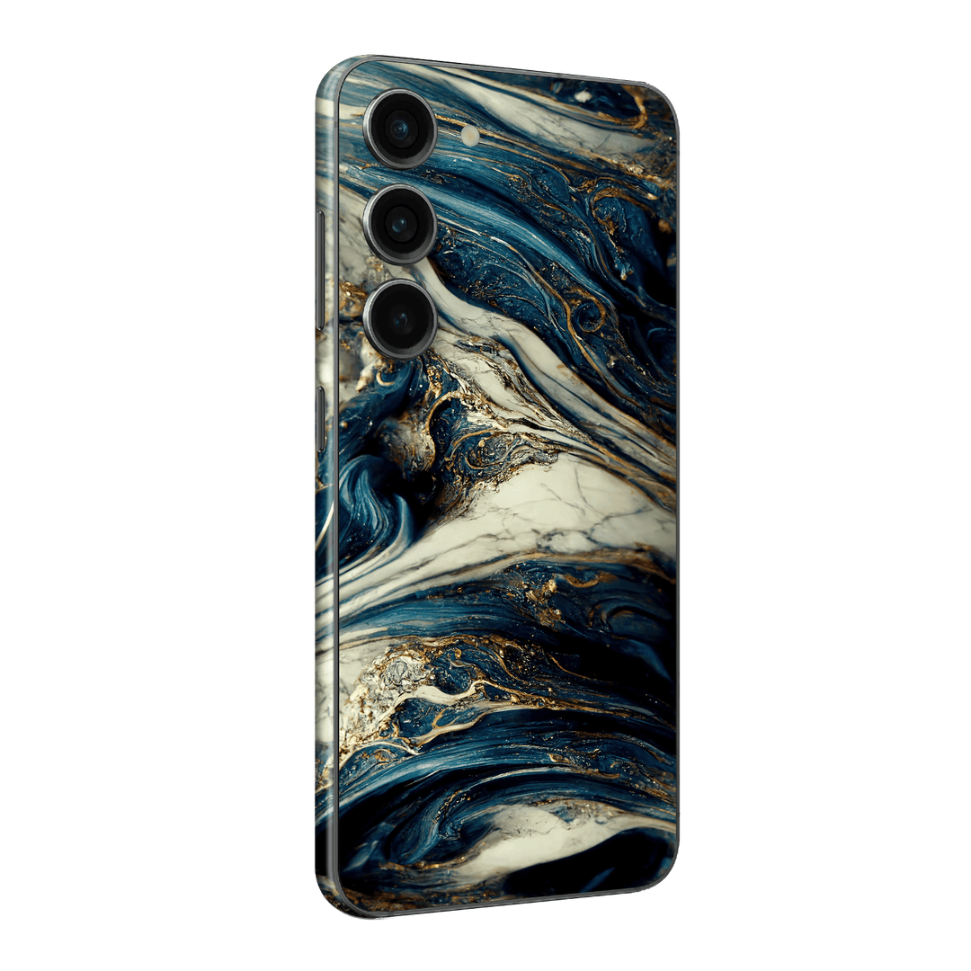 Samsung Galaxy S23+ PLUS Printed Custom SIGNATURE Agate Geode Naia Ocean Blue Stone Skin Wrap Sticker Decal Cover Protector by EasySkinz | EasySkinz.com