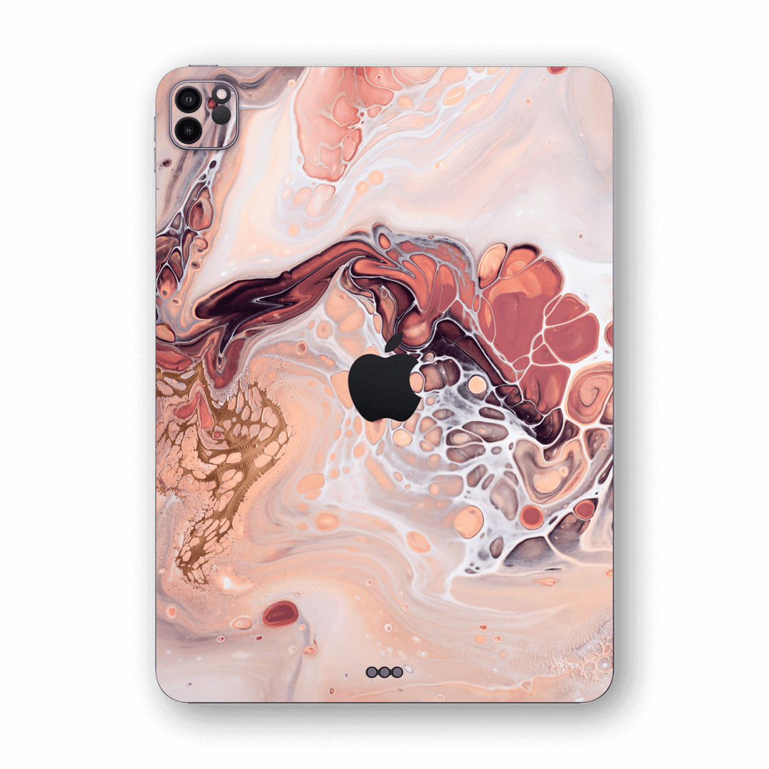 iPad PRO 11-inch 2021 Print Printed Custom Signature AGATE GEODE Pinkish-Beige Symphony Skin Wrap Sticker Decal Cover Protector by EasySkinz
