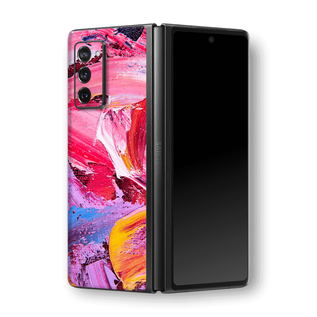 Samsung Galaxy Z Fold 2 Print Printed Custom SIGNATURE MULTICOLOURED Oil Painting Skin Wrap Sticker Decal Cover Protector by EasySkinz