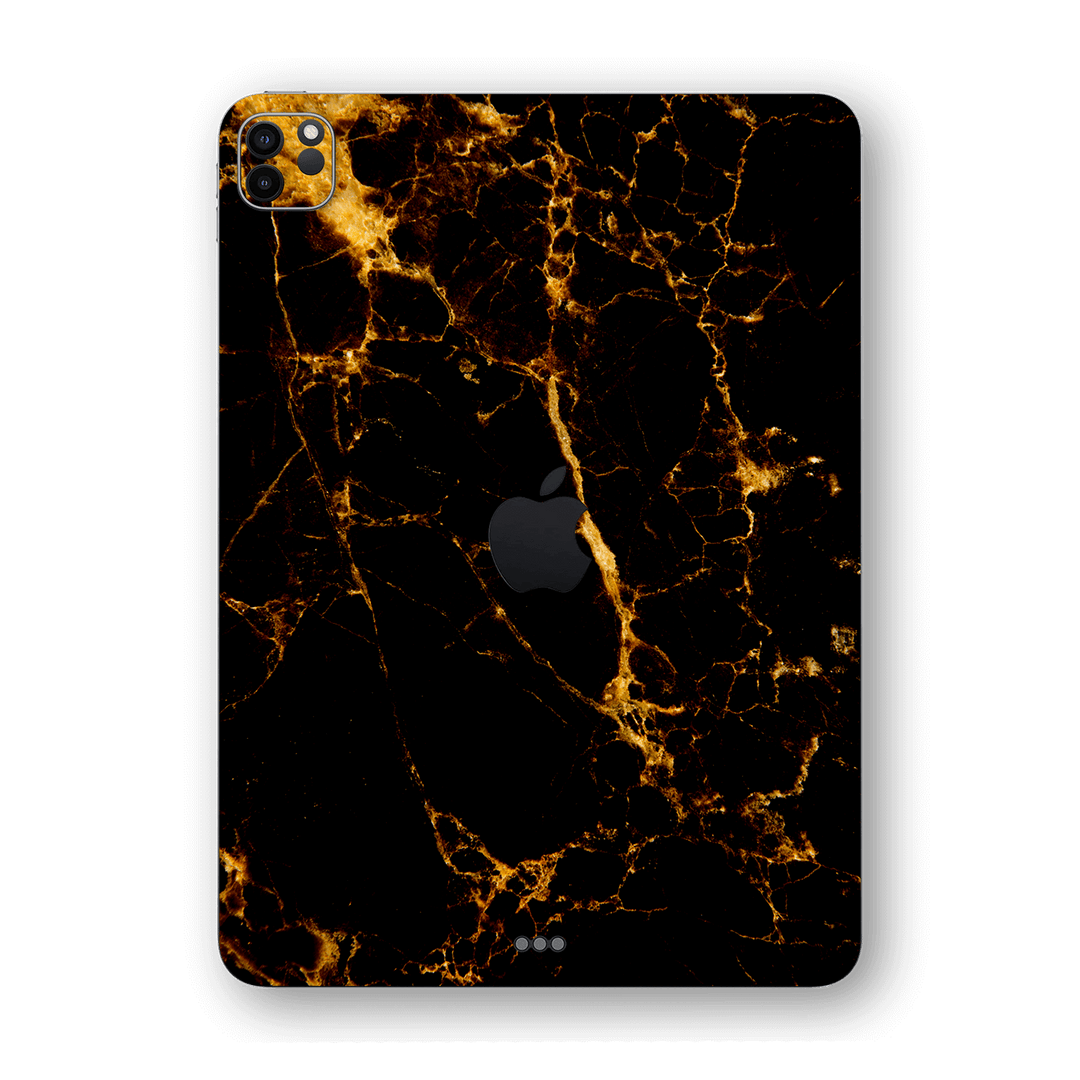 iPad PRO 12.9" (2020) Print Custom Signature Marble Black Gold Skin Wrap Decal by EasySkinz | EasySkinz.com