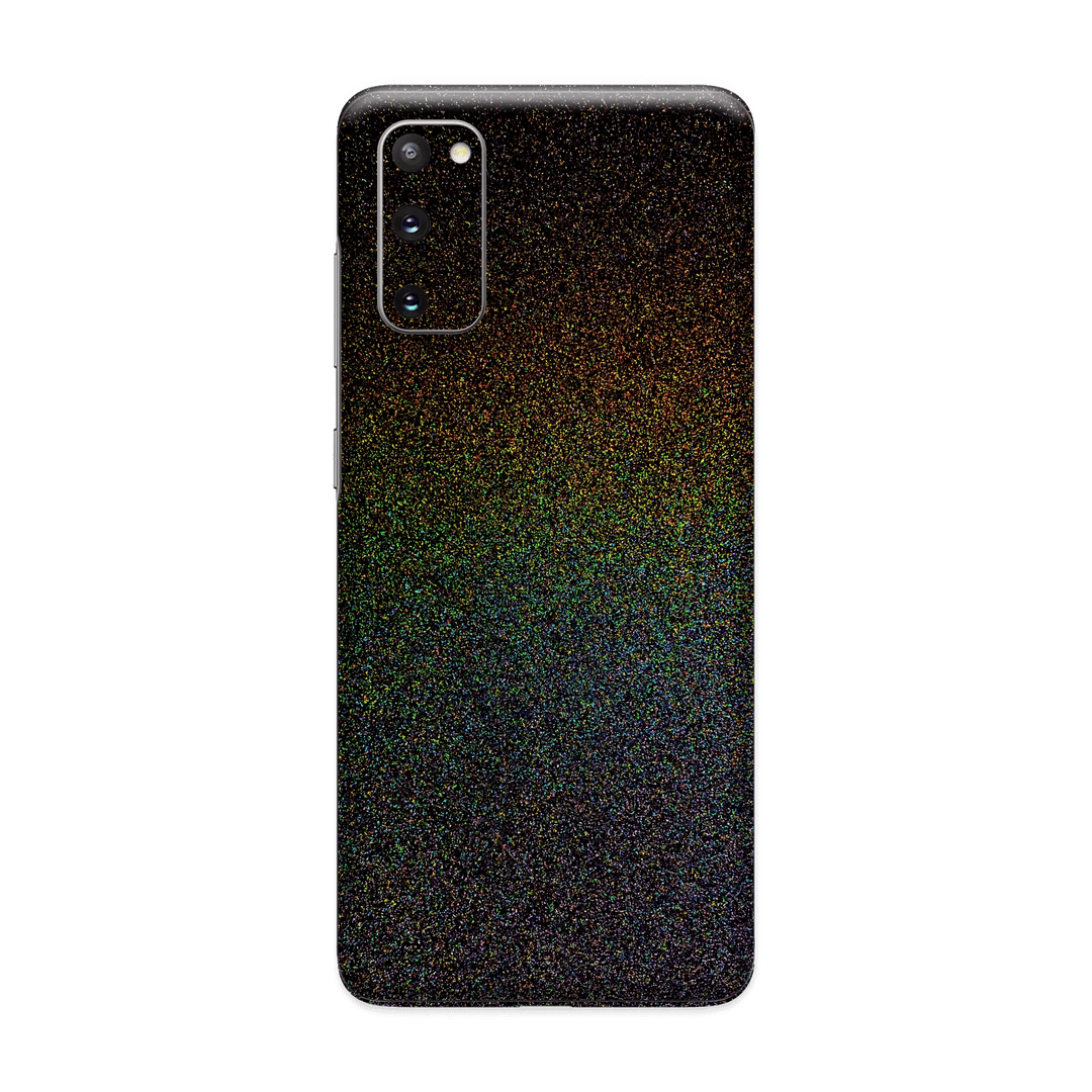 Samsung Galaxy S20 Glossy GALAXY Black Milky Way Rainbow Sparkling Metallic Skin Wrap Sticker Decal Cover Protector by EasySkinz