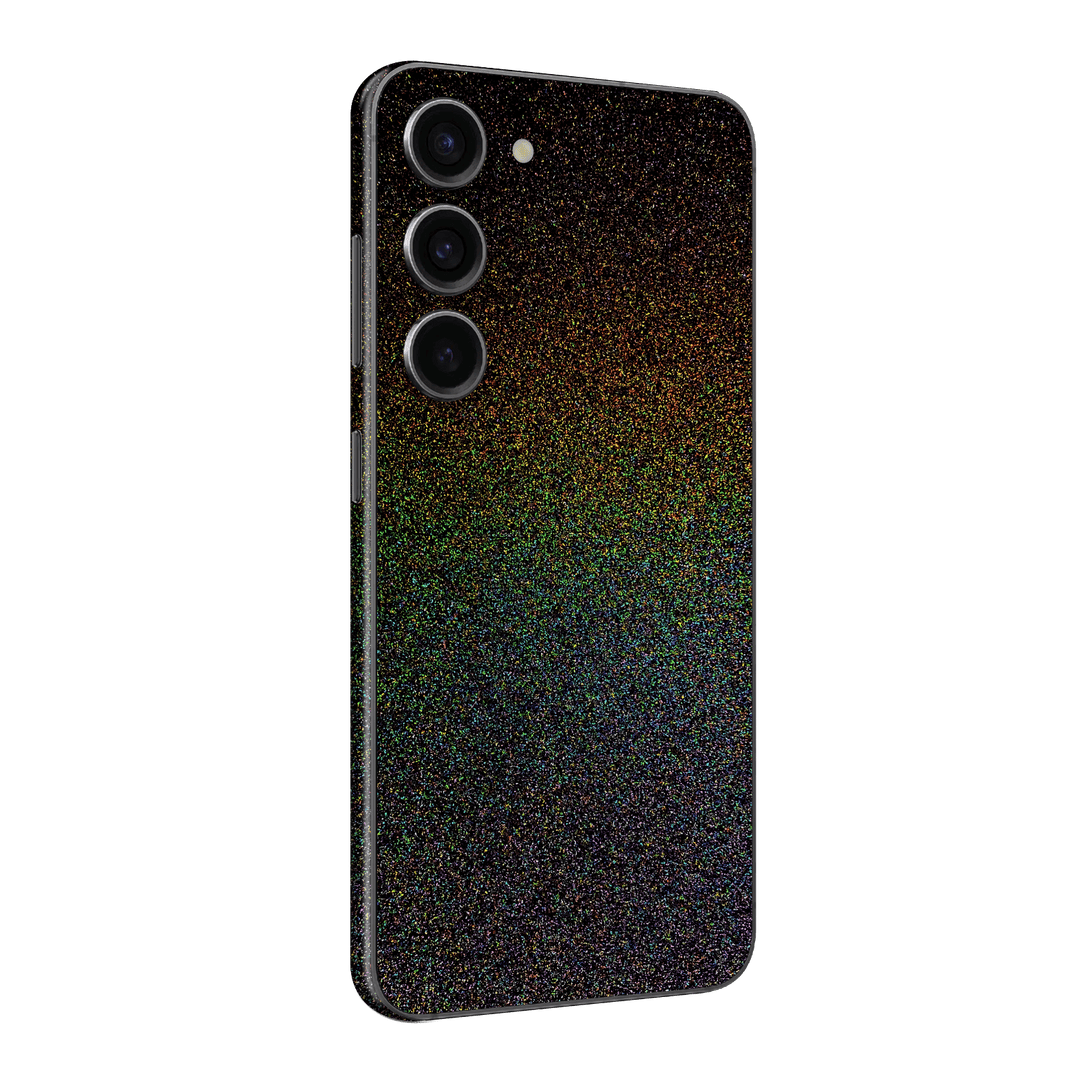 Samsung Galaxy S23+ PLUS GALAXY Black Milky Way Rainbow Sparkling Metallic Gloss Finish Skin Wrap Sticker Decal Cover Protector by EasySkinz | EasySkinz.com