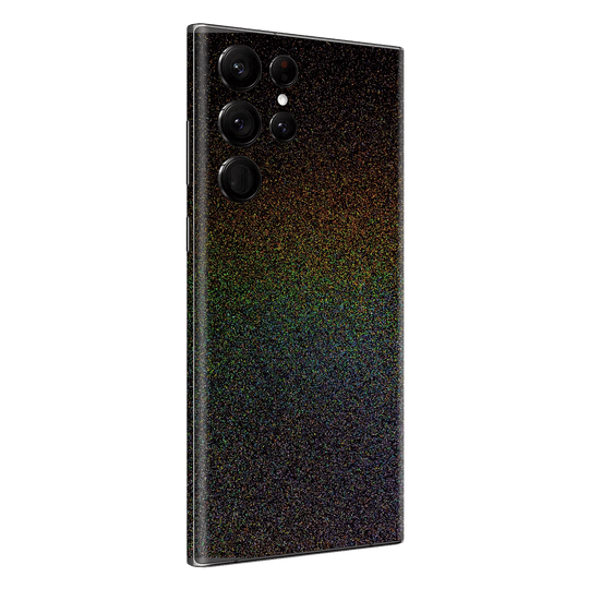 Samsung Galaxy S23 ULTRA GALAXY Black Milky Way Rainbow Sparkling Metallic Gloss Finish Skin Wrap Sticker Decal Cover Protector by EasySkinz | EasySkinz.com