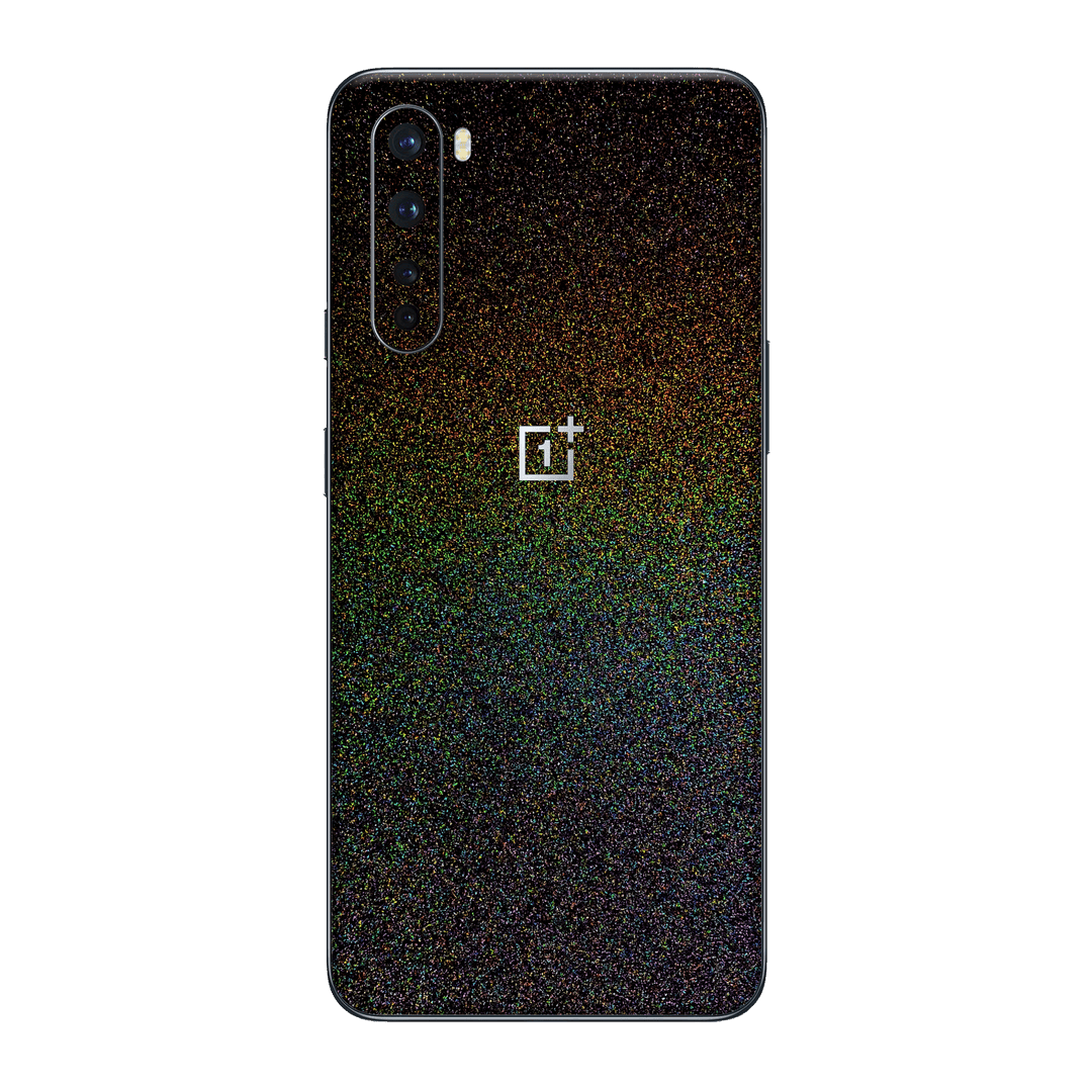 OnePlus Nord Glossy GALAXY Black Milky Way Rainbow Sparkling Metallic Skin Wrap Sticker Decal Cover Protector by EasySkinz
