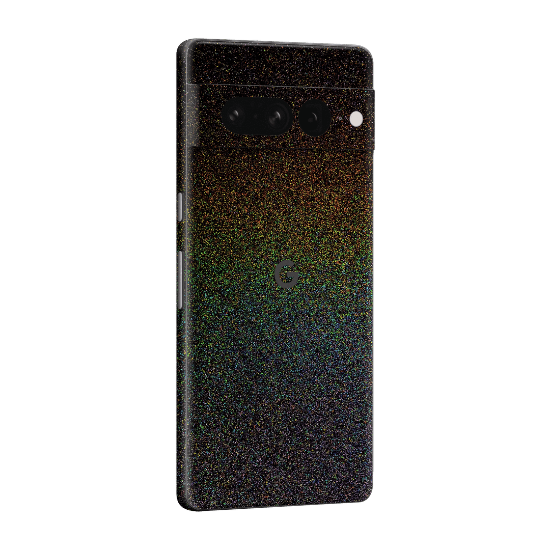 Google Pixel 7 PRO (2022) GALAXY Black Milky Way Rainbow Sparkling Metallic Gloss Finish Skin Wrap Sticker Decal Cover Protector by EasySkinz | EasySkinz.com