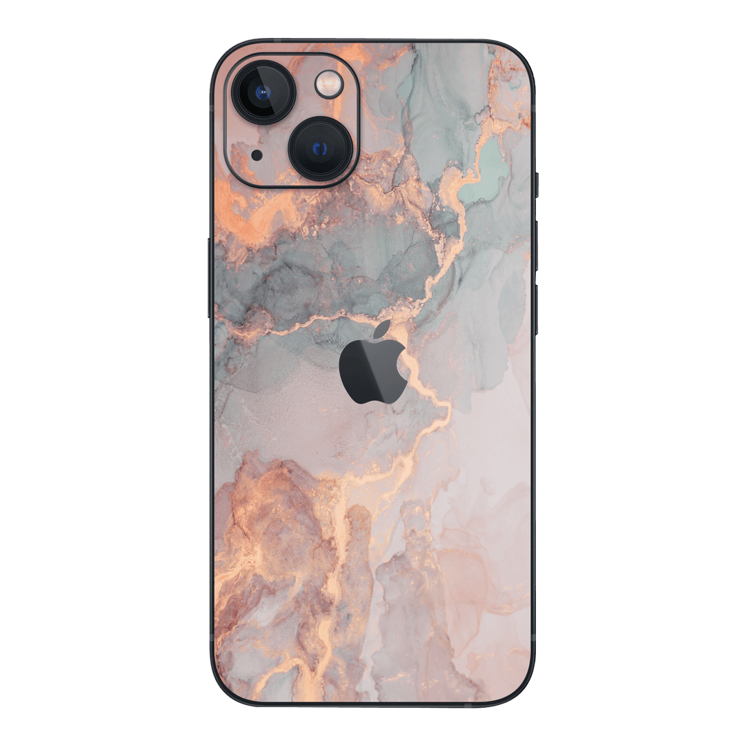 iPhone 13 Print Printed Custom Signature AGATE GEODE Pastel Peach Skin Wrap Sticker Decal Cover Protector by EasySkinz