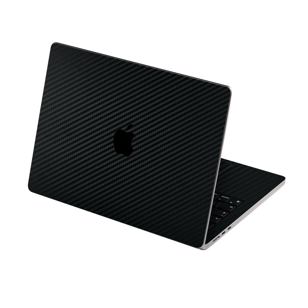MacBook Air 13.6” (2022, M2) Black 3D Textured Carbon Fibre Fiber Skin Wrap Sticker Decal Cover Protector by EasySkinz | EasySkinz.com