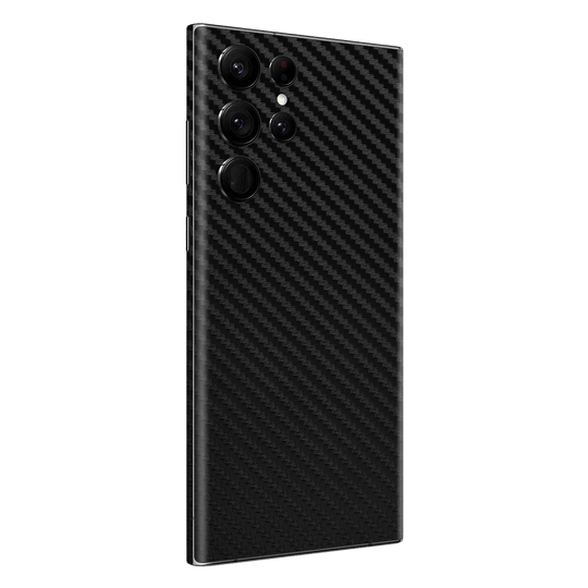 Samsung Galaxy S22 ULTRA Black 3D Textured Carbon Fibre Fiber Skin Wrap Decal Cover Protector by EasySkinz | EasySkinz.com