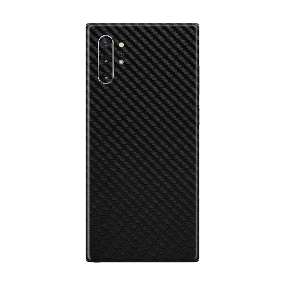Samsung Galaxy NOTE 10+ PLUS 3D Textured Black Carbon Fibre Fiber Skin, Decal, Wrap, Protector, Cover by EasySkinz | EasySkinz.com