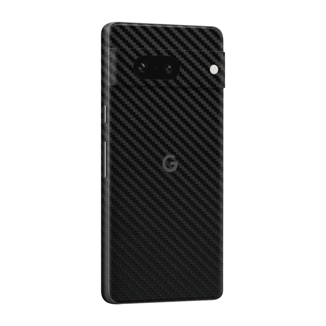 Google Pixel 7 (2022) Black 3D Textured Carbon Fibre Fiber Skin Wrap Sticker Decal Cover Protector by EasySkinz | EasySkinz.com