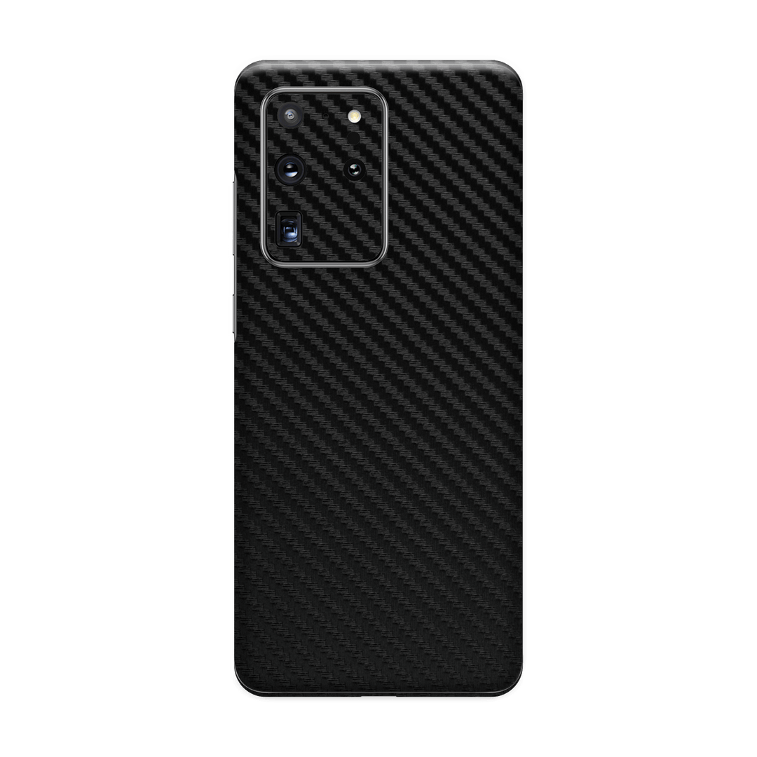 Samsung Galaxy S20 ULTRA 3D Textured Black Carbon Fibre Fiber Skin Wrap Sticker Decal Cover Protector by EasySkinz