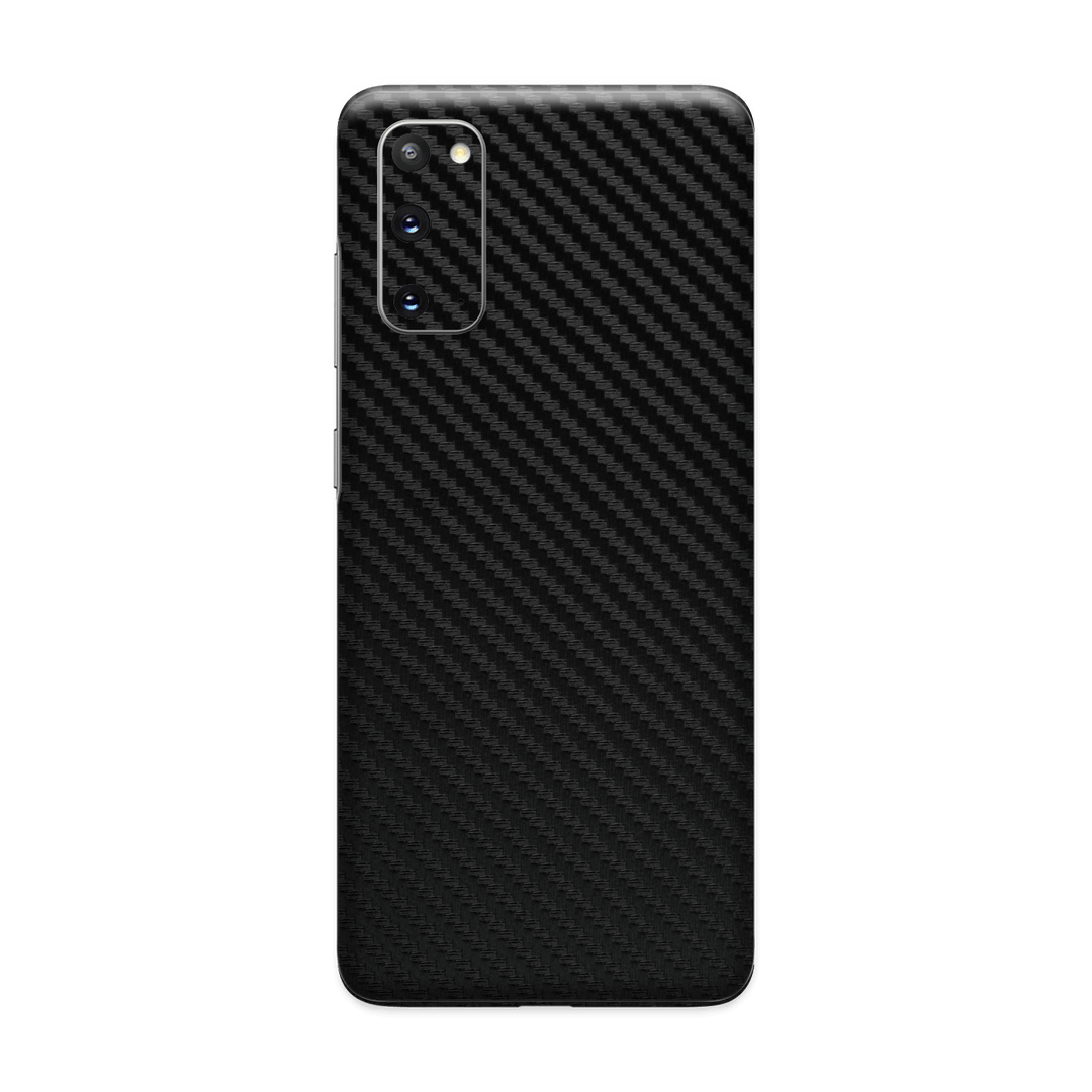 Samsung Galaxy S20 3D Textured Black Carbon Fibre Fiber Skin Wrap Sticker Decal Cover Protector by EasySkinz