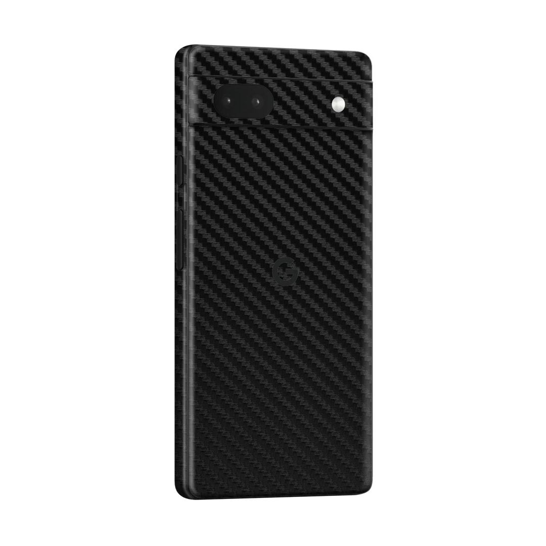 Google Pixel 6a (2022) Black 3D Textured Carbon Fibre Fiber Skin Wrap Sticker Decal Cover Protector by EasySkinz | EasySkinz.com