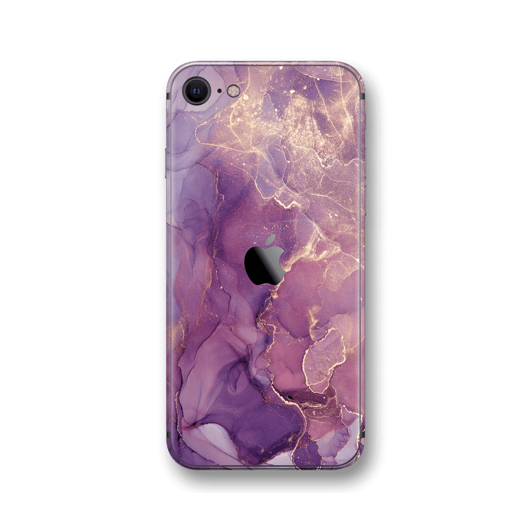 iPhone SE (2020) SIGNATURE AGATE GEODE Purple-Gold Skin, Wrap, Decal, Protector, Cover by EasySkinz | EasySkinz.com