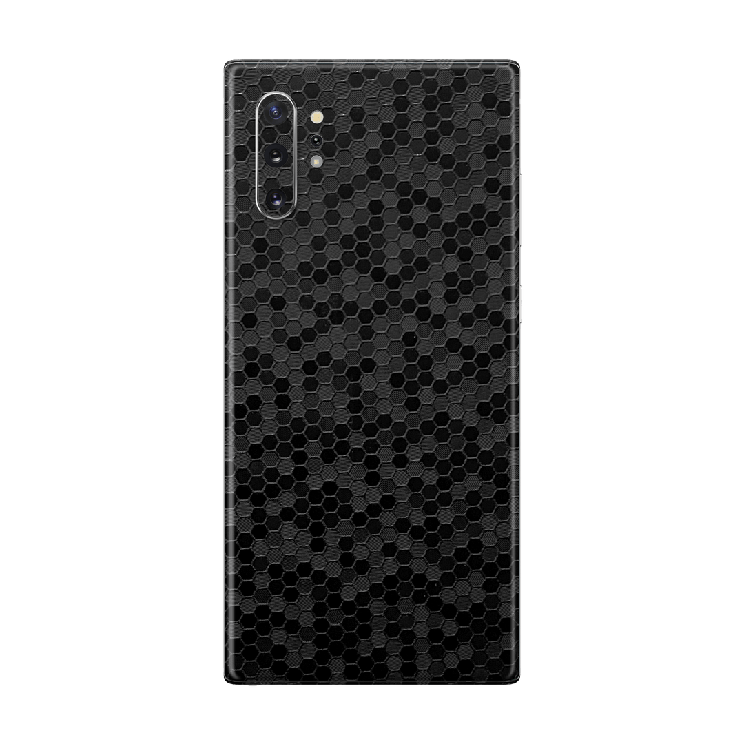 Samsung Galaxy NOTE 10+ PLUS Luxuria Black Honeycomb 3D Textured Skin Wrap Sticker Decal Cover Protector by EasySkinz | EasySkinz.com