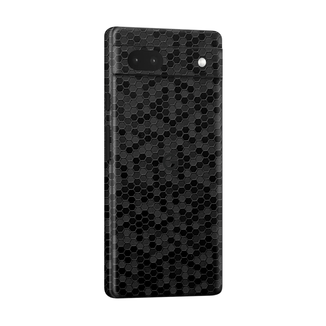 Google Pixel 6a (2022) Luxuria Black Honeycomb 3D Textured Skin Wrap Sticker Decal Cover Protector by EasySkinz | EasySkinz.com