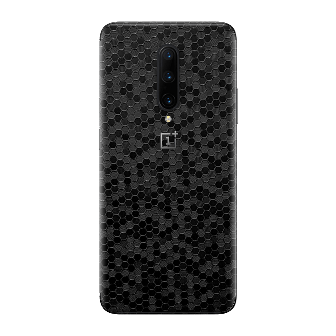 OnePlus 7T PRO Luxuria Black Honeycomb 3D Textured Skin Wrap Sticker Decal Cover Protector by EasySkinz | EasySkinz.com