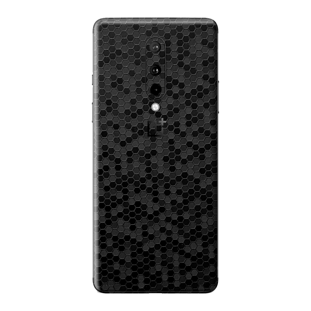 OnePlus 8 Luxuria Black Honeycomb 3D Textured Skin Wrap Sticker Decal Cover Protector by EasySkinz | EasySkinz.com