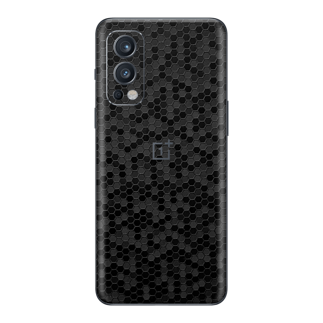 OnePlus Nord 2 Luxuria Black Honeycomb 3D Textured Skin Wrap Sticker Decal Cover Protector by EasySkinz | EasySkinz.com