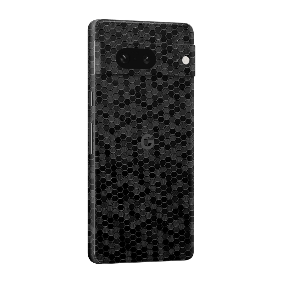 Google Pixel 7 (2022) Luxuria Black Honeycomb 3D Textured Skin Wrap Sticker Decal Cover Protector by EasySkinz | EasySkinz.com