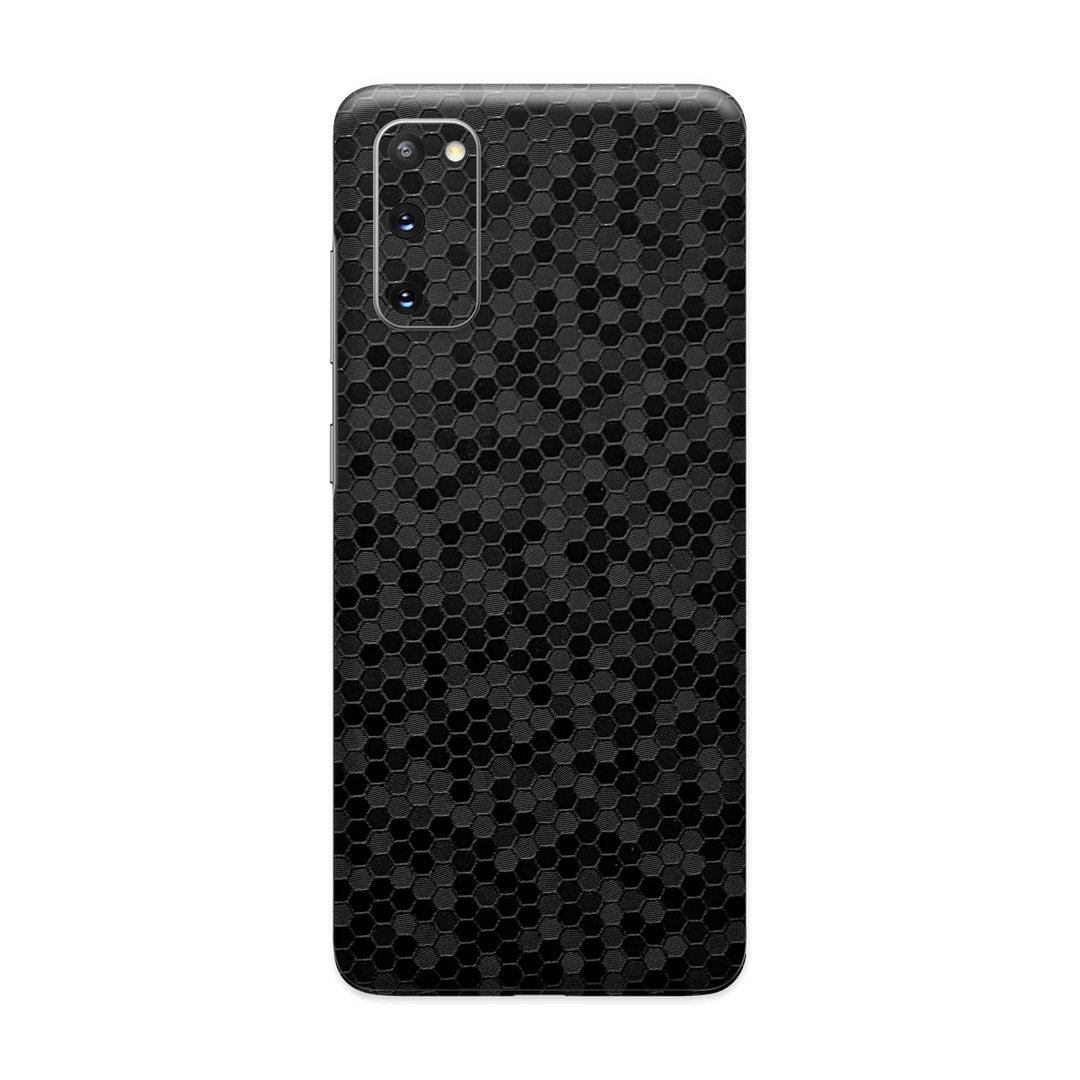 Samsung Galaxy S20 BLACK Honeycomb 3D Textured Skin Wrap Sticker Decal Cover Protector by EasySkinz