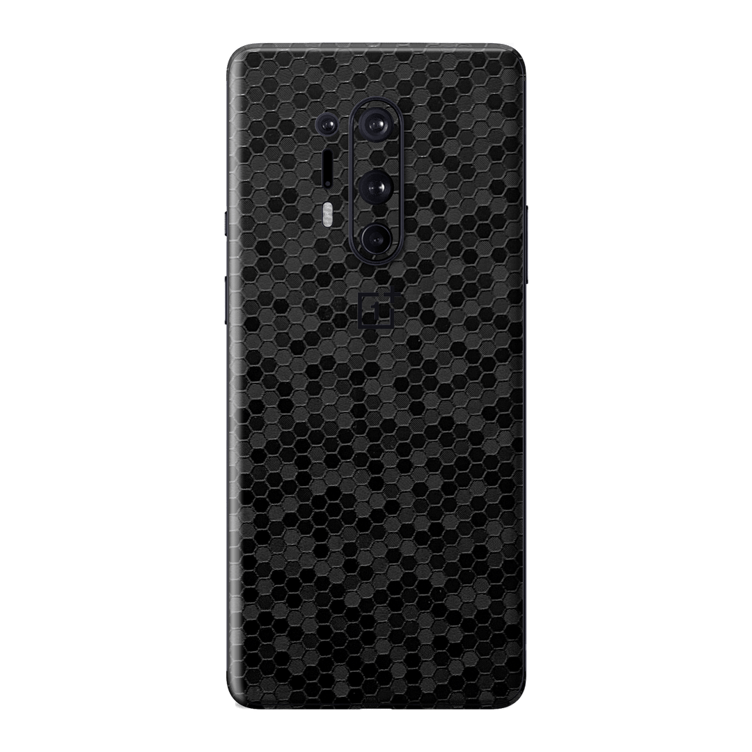 OnePlus 8 PRO Luxuria Black Honeycomb 3D Textured Skin Wrap Sticker Decal Cover Protector by EasySkinz | EasySkinz.com