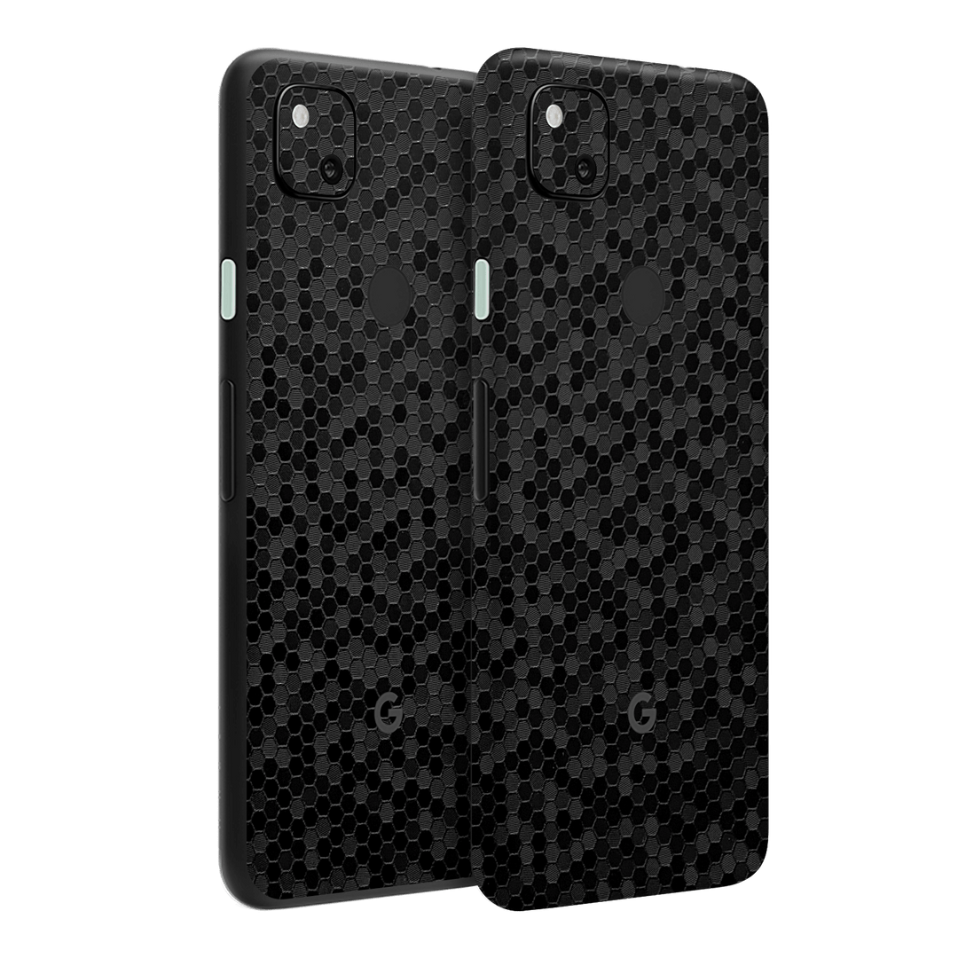 Google Pixel 4a Black Honeycomb 3D Textured Skin Wrap Sticker Decal Cover Protector by EasySkinz