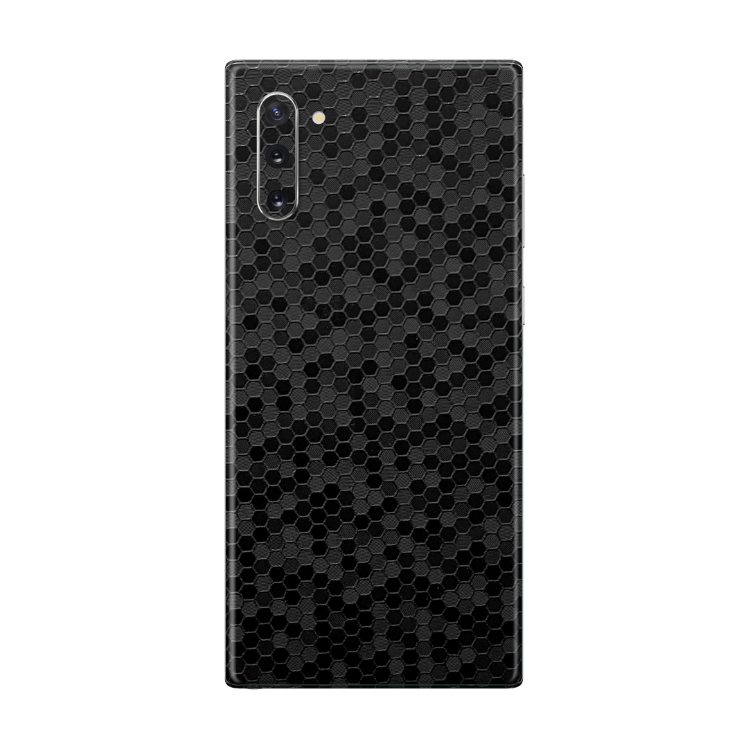 Samsung Galaxy NOTE 10 Luxuria Black Honeycomb 3D Textured Skin Wrap Sticker Decal Cover Protector by EasySkinz | EasySkinz.com