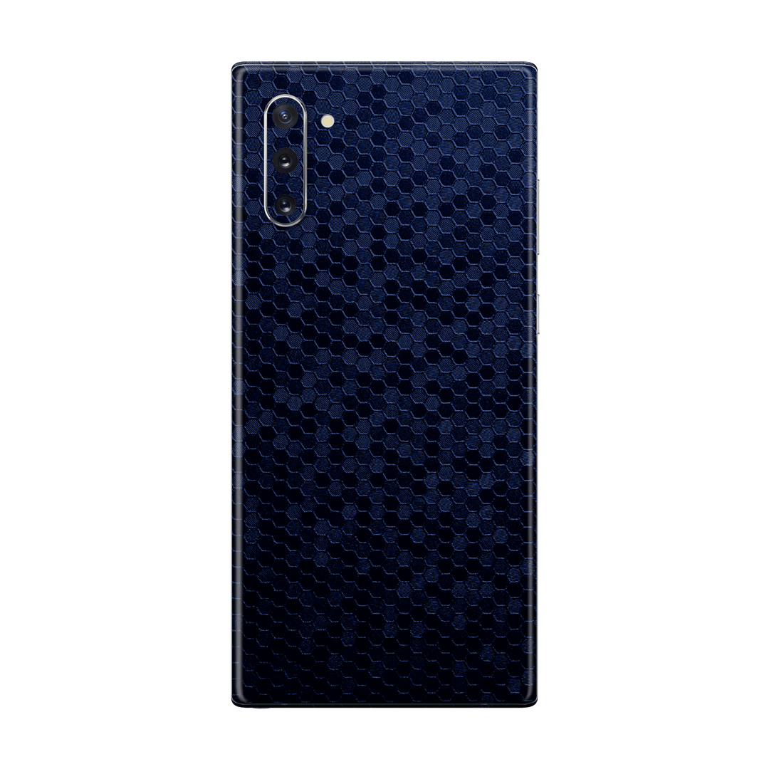 Samsung Galaxy NOTE 10 Luxuria Navy Blue Honeycomb 3D Textured Skin Wrap Sticker Decal Cover Protector by EasySkinz | EasySkinz.com