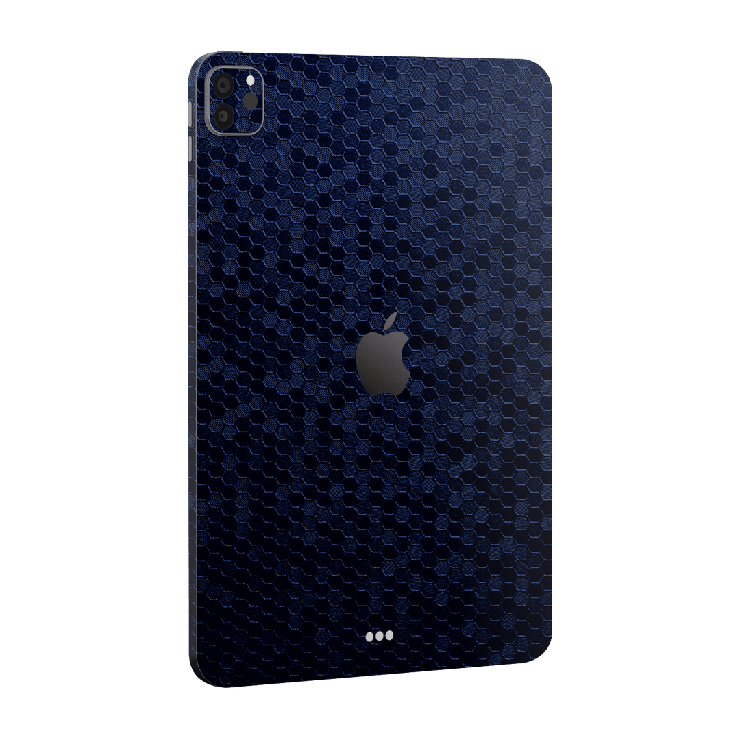 iPad PRO 11" (M2, 2022) Luxuria Navy Blue Honeycomb 3D Textured Skin Wrap Sticker Decal Cover Protector by EasySkinz | EasySkinz.com