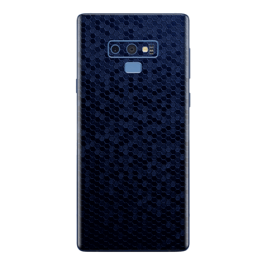 Samsung Galaxy NOTE 9 Luxuria Navy Blue Honeycomb 3D Textured Skin Wrap Sticker Decal Cover Protector by EasySkinz | EasySkinz.com