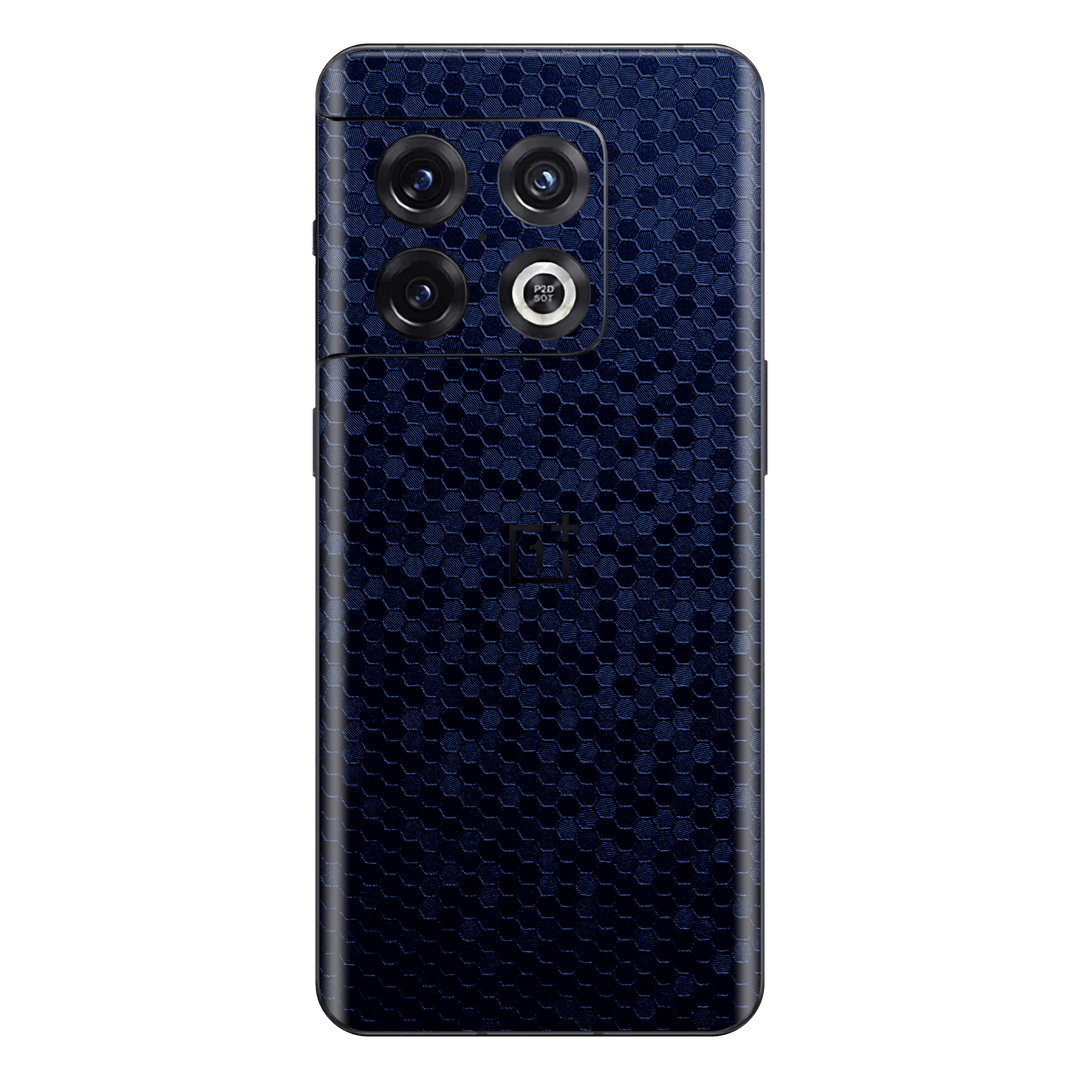OnePlus 10 PRO Luxuria Navy Blue Honeycomb 3D Textured Skin Wrap Decal Cover Protector by EasySkinz | EasySkinz.com