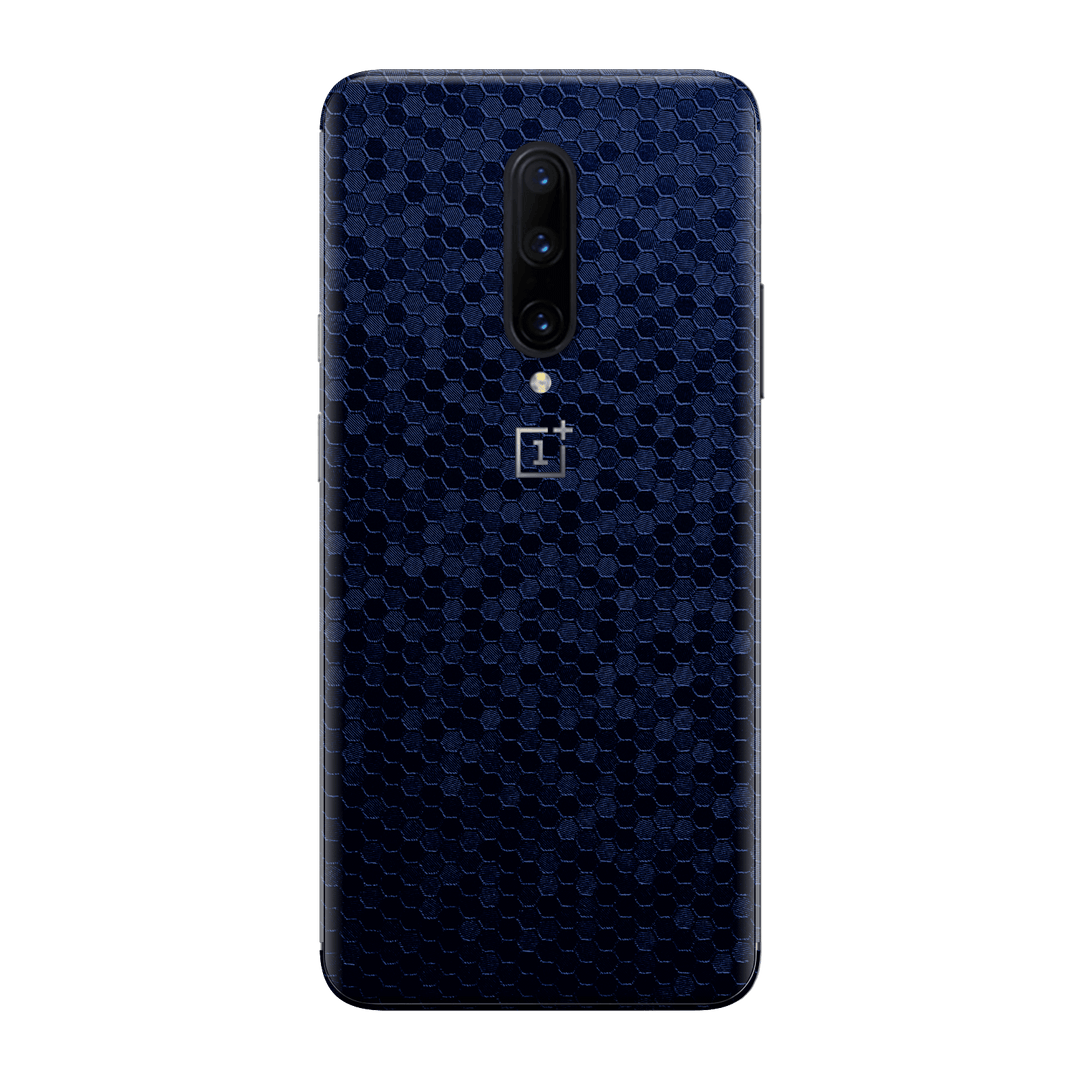 OnePlus 7T PRO Luxuria Navy Blue Honeycomb 3D Textured Skin Wrap Sticker Decal Cover Protector by EasySkinz | EasySkinz.com