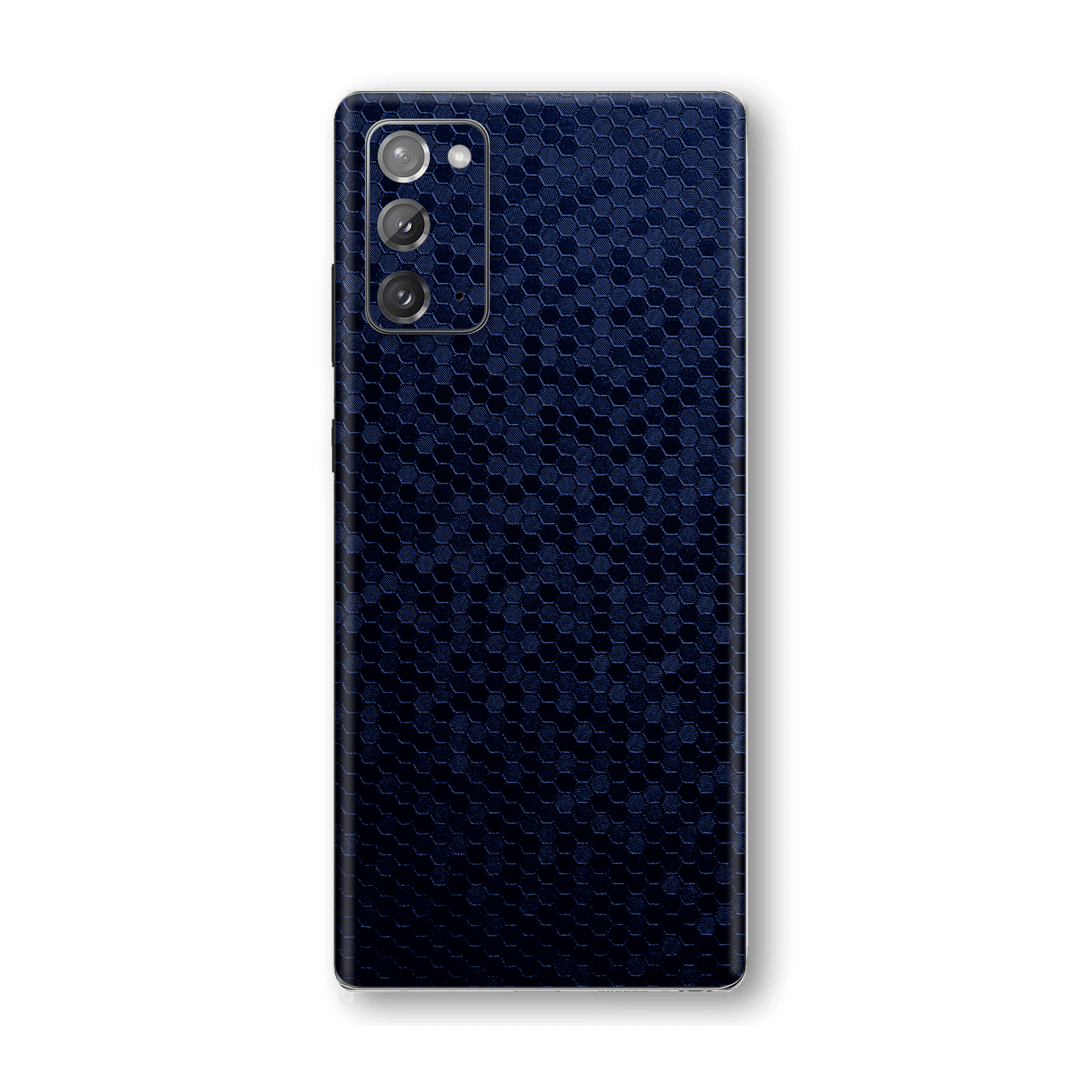 Samsung Galaxy NOTE 20 Luxuria Navy Blue Honeycomb 3D Textured Skin Wrap Sticker Decal Cover Protector by EasySkinz | EasySkinz.com