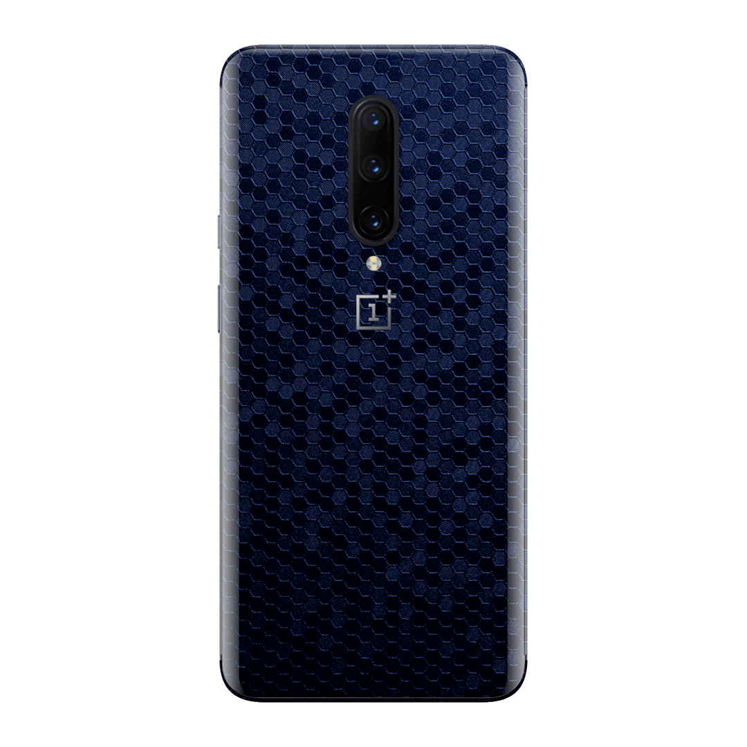 OnePlus 7 PRO Luxuria Navy Blue Honeycomb 3D Textured Skin Wrap Sticker Decal Cover Protector by EasySkinz | EasySkinz.com