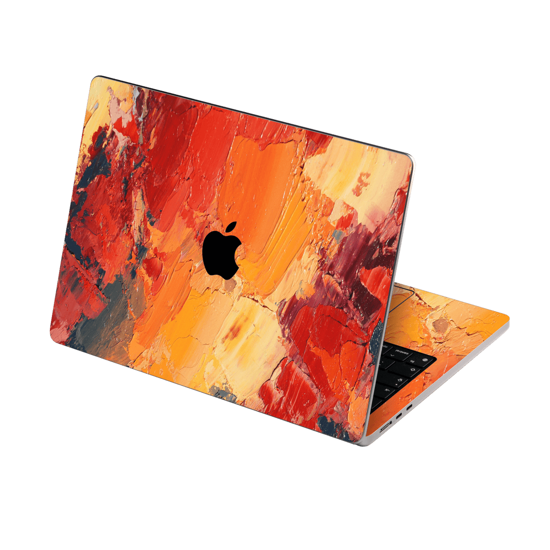 MacBook Air 13.6” (2022, M2) Print Printed Custom Signature Sunset in Oia Painting Skin Wrap Sticker Decal Cover Protector by EasySkinz