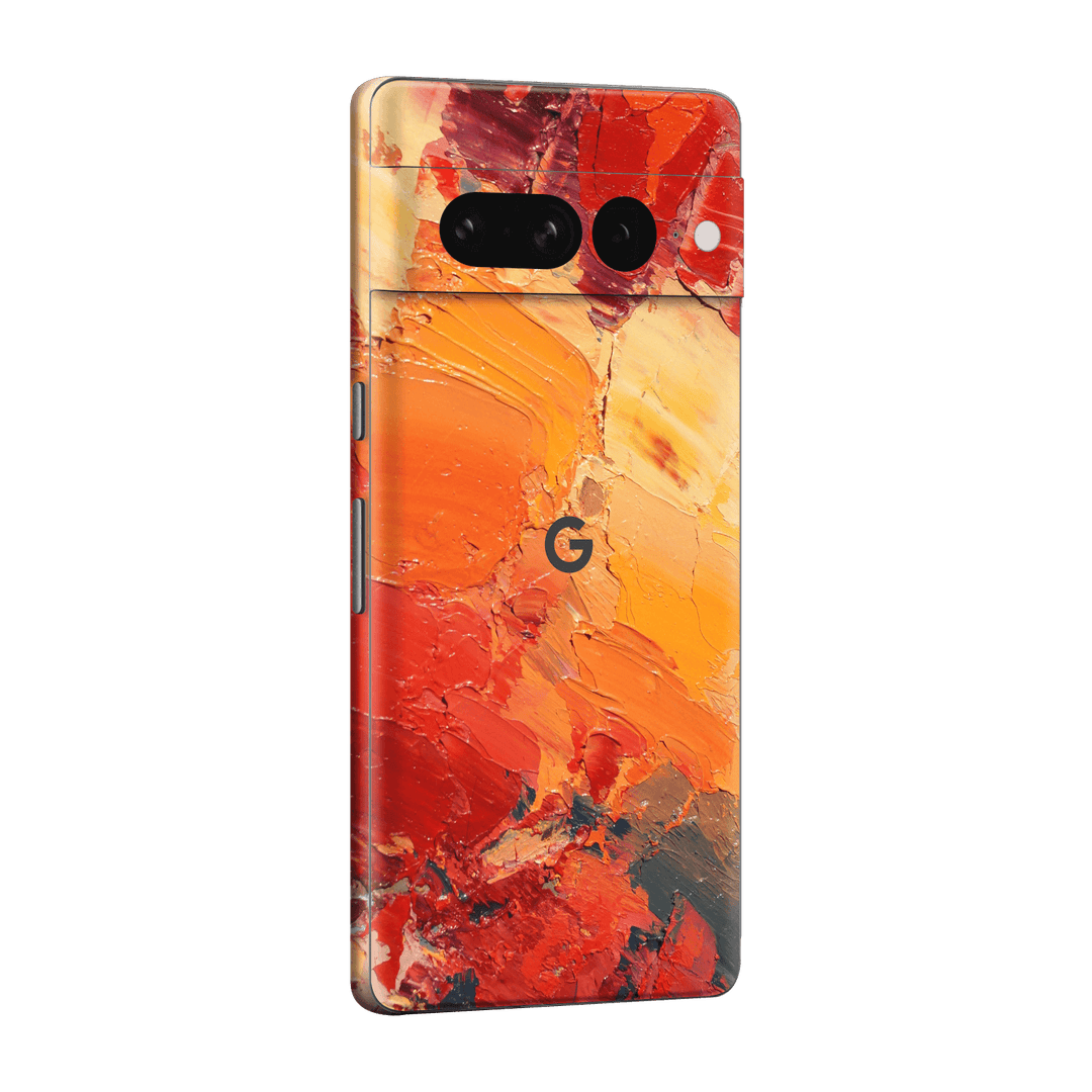 Google Pixel 7 PRO (2022) Print Printed Custom Signature Sunset in Oia Painting Skin Wrap Sticker Decal Cover Protector by EasySkinz | EasySkinz.com