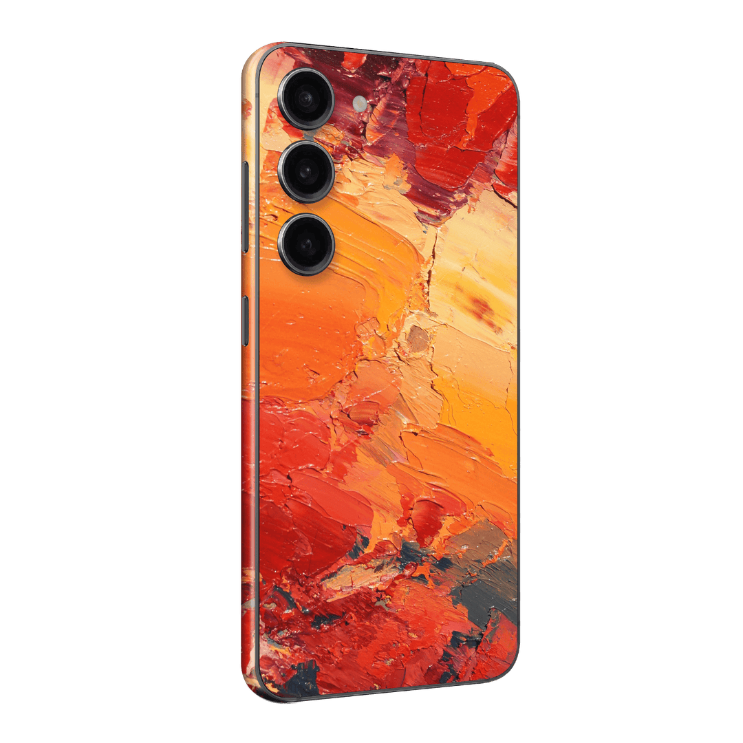 Samsung Galaxy S23+ PLUS Print Printed Custom SIGNATURE Sunset in Oia Painting Skin Wrap Sticker Decal Cover Protector by EasySkinz | EasySkinz.com