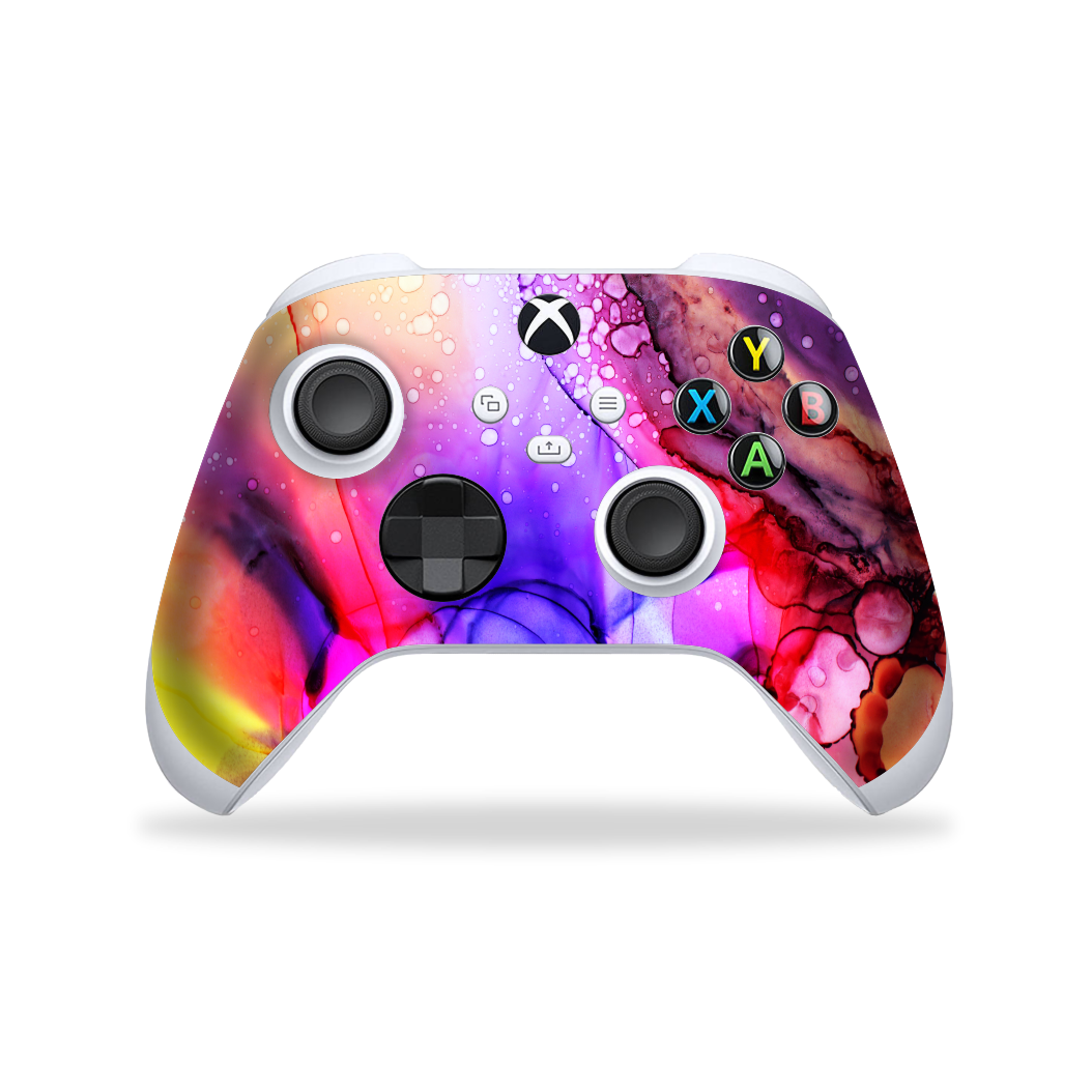 XBOX Series S CONTROLLER Skin - Print Printed Custom Signature Multicoloured Alcohol Ink Skin, Wrap, Decal, Protector, Cover by EasySkinz | EasySkinz.com
