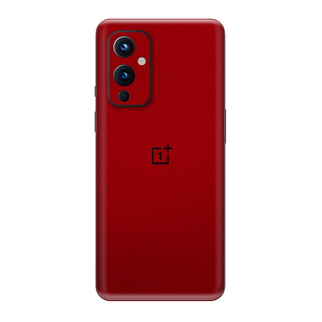 OnePlus 9 Glossy Racing Red Metallic Gloss Finish Skin Wrap Sticker Decal Cover Protector by EasySkinz