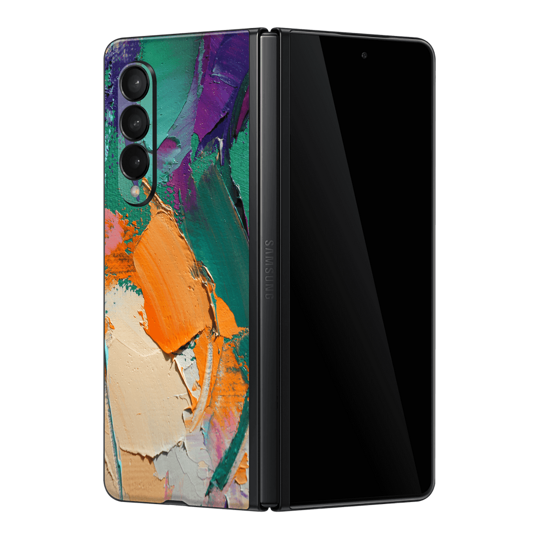 Samsung Galaxy Z Fold 3 Print Printed Custom Signature Oil Painting Fragment Skin Wrap Sticker Decal Cover Protector by EasySkinz