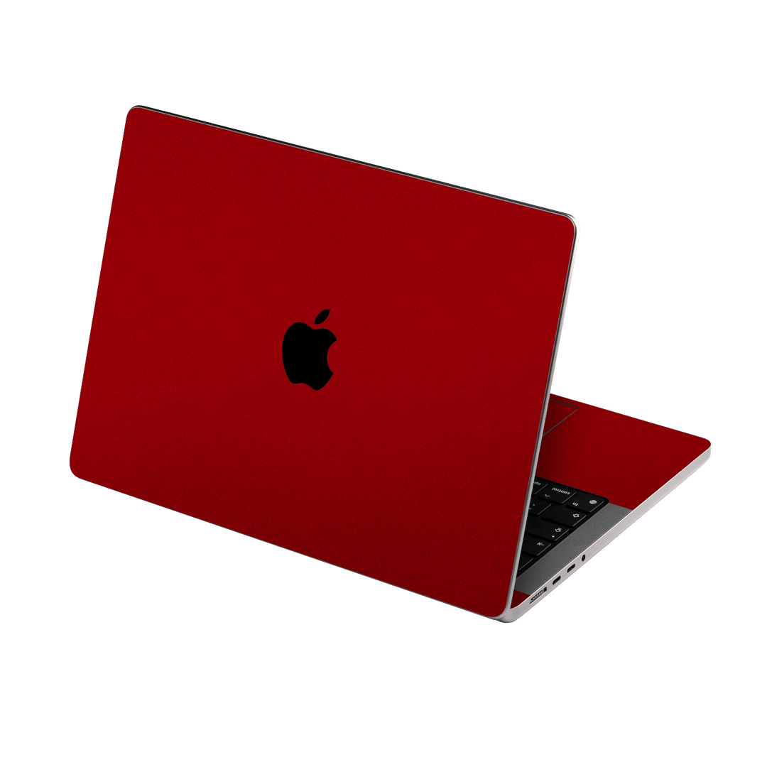 MacBook PRO 16" (2021) Racing Red Metallic Gloss Finish Skin Wrap Sticker Decal Cover Protector by EasySkinz | EasySkinz.com
