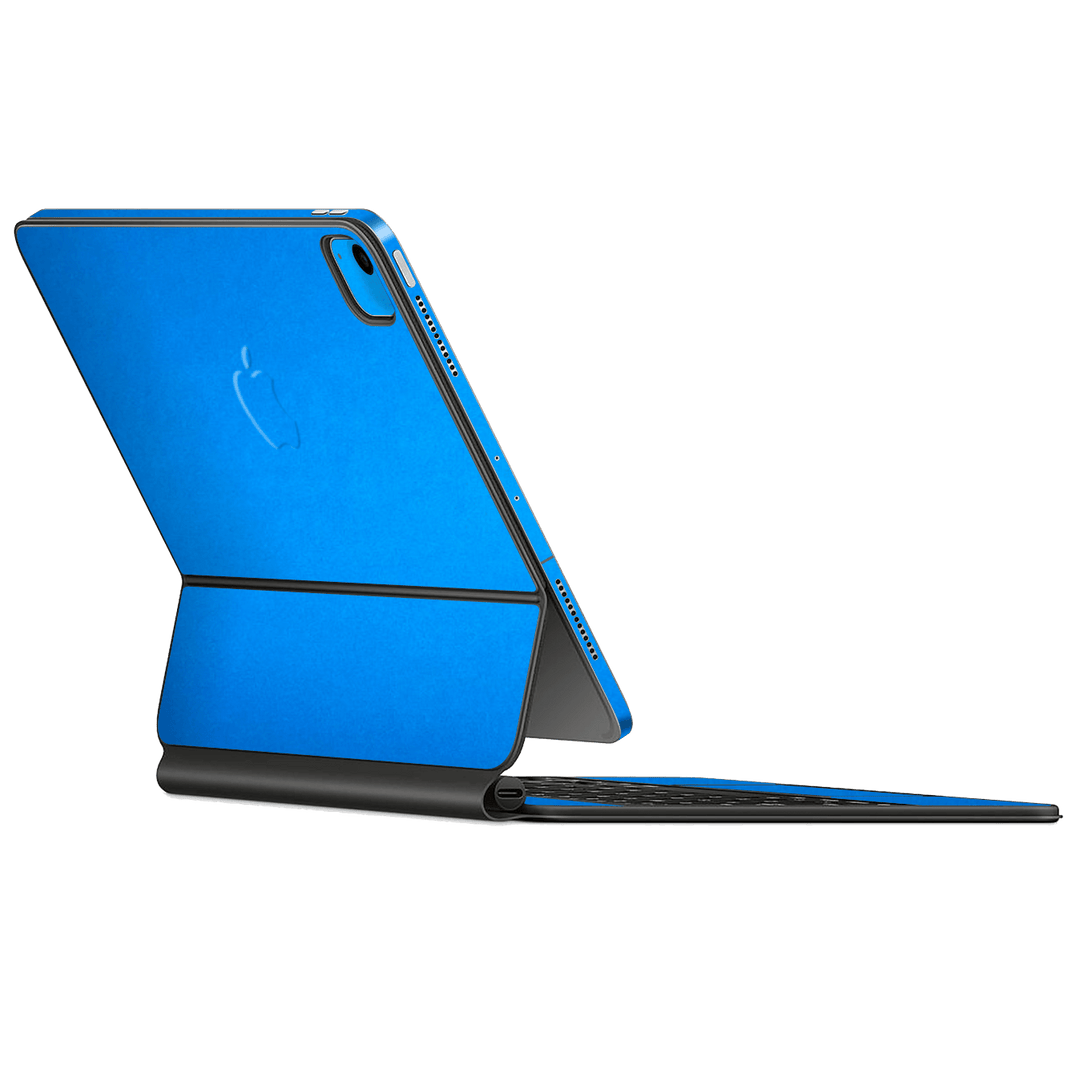 Magic Keyboard for iPad AIR (4th Gen, 2020) Satin Blue Metallic Matt Matte Skin Wrap Sticker Decal Cover Protector by EasySkinz | EasySkinz.com