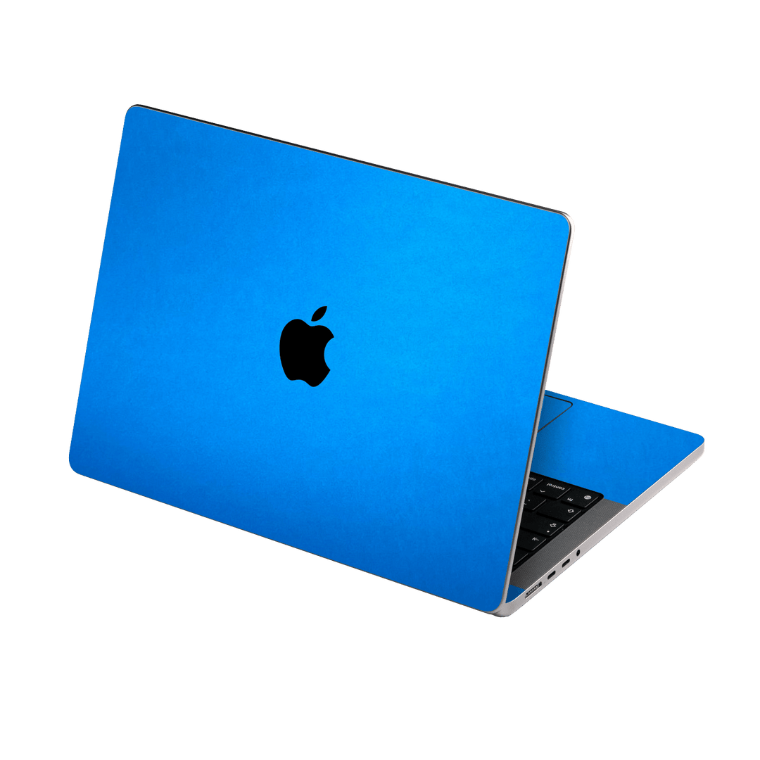 MacBook PRO 14" (2021/2023) Satin Blue Metallic Matt Matte Skin Wrap Sticker Decal Cover Protector by EasySkinz | EasySkinz.com
