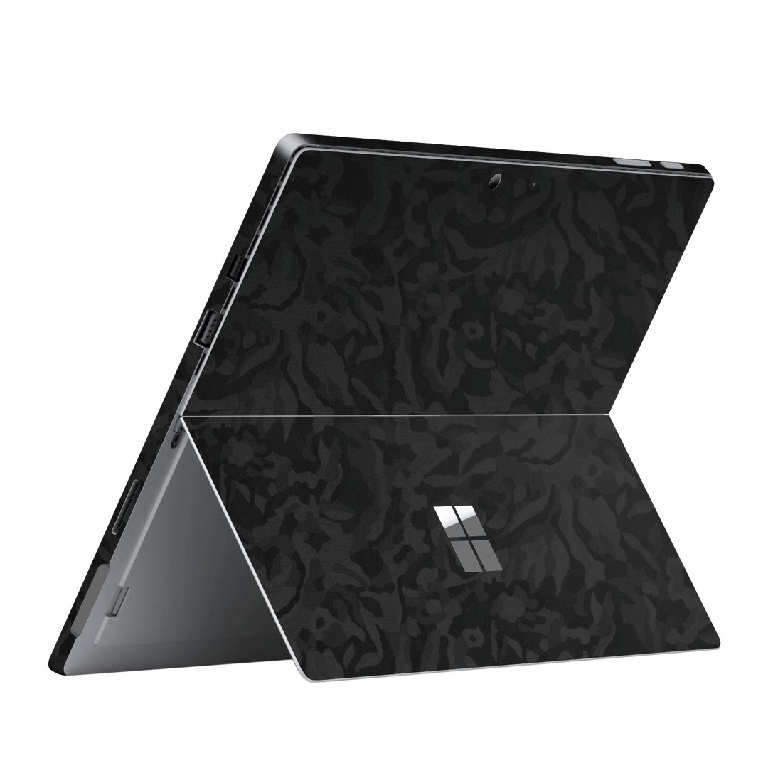 Microsoft Surface Pro (2017) Luxuria Black 3D Textured Camo Camouflage Skin Wrap Sticker Decal Cover Protector by EasySkinz