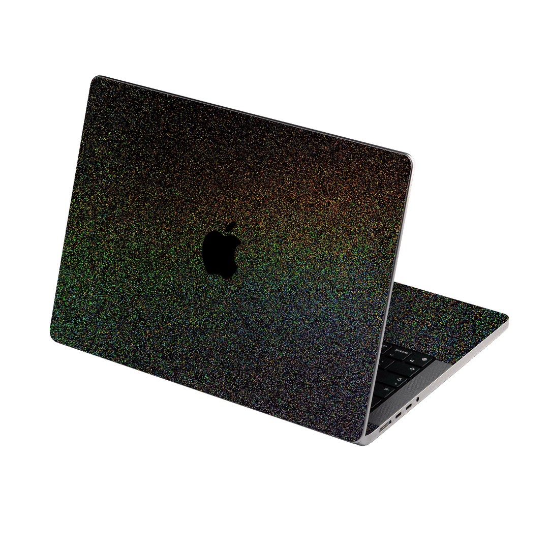 Apple MacBook PRO 16" (2021/2023) GALAXY Black Milky Way Rainbow Sparkling Metallic Gloss Finish Skin Wrap Sticker Decal Cover Protector by EasySkinz | EasySkinz.com
