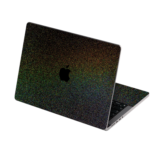 Apple MacBook PRO 16" (2021/2023) GALAXY Black Milky Way Rainbow Sparkling Metallic Gloss Finish Skin Wrap Sticker Decal Cover Protector by EasySkinz | EasySkinz.com