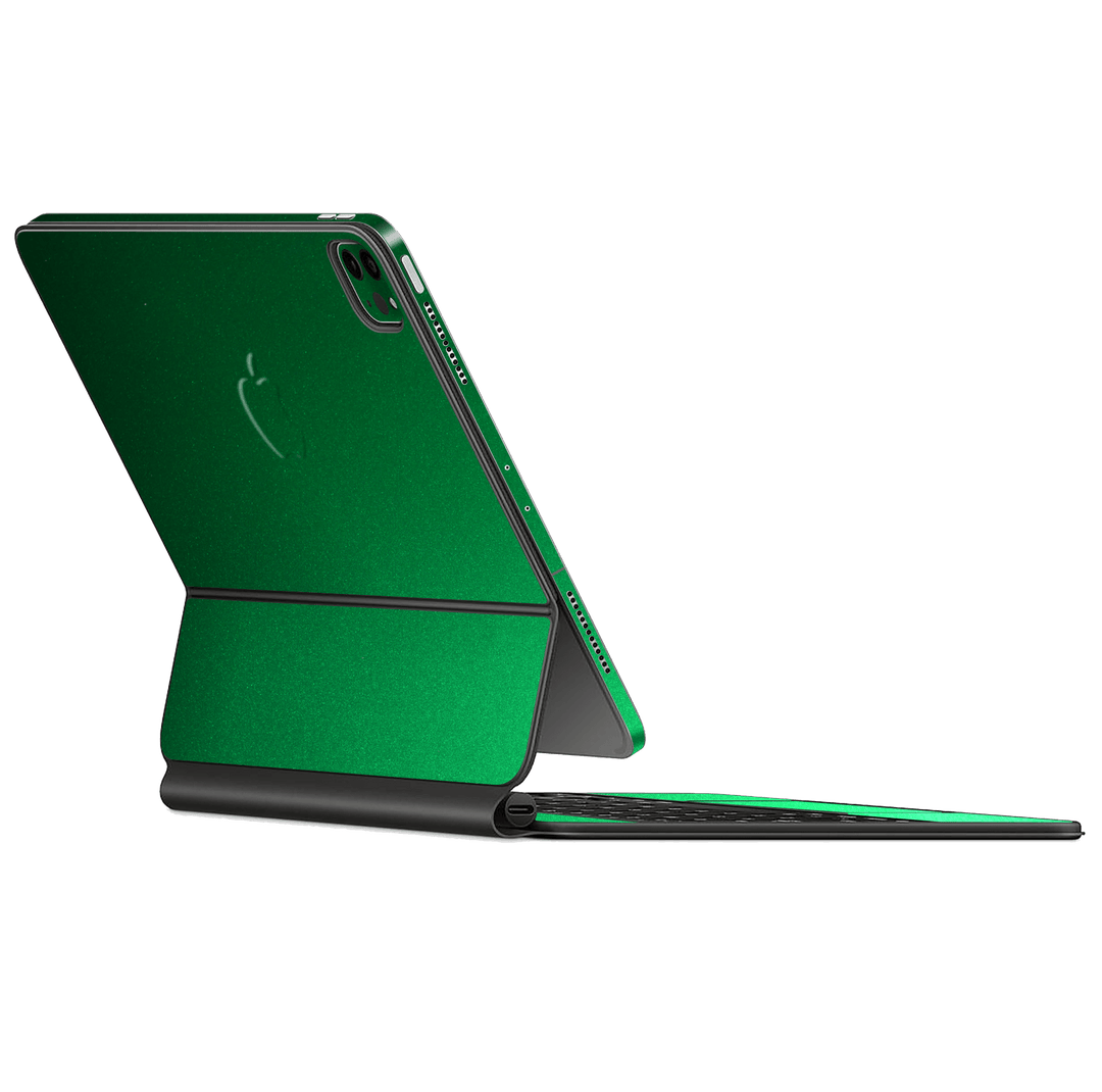 Magic Keyboard for iPad Pro 12.9" M1 (5th Gen, 2021) Glossy Viper Green Tuning Metallic Gloss Finish Skin Wrap Sticker Decal Cover Protector by EasySkinz | EasySkinz.com