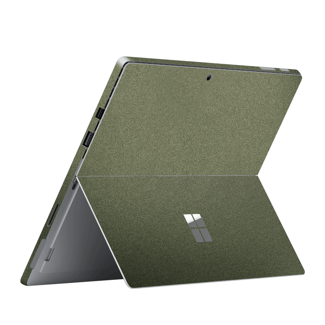 Microsoft Surface Pro (2017) Glossy Military Green Metallic Gloss Finish Skin Wrap Sticker Decal Cover Protector by EasySkinz