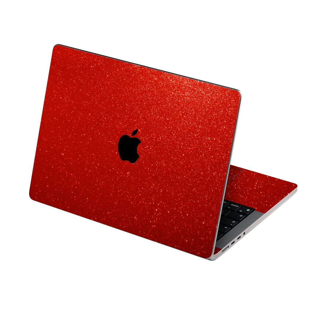 Apple MacBook PRO 14" (2021) Diamond Red Shimmering Sparkling Glitter Skin Wrap Sticker Decal Cover Protector by EasySkinz | EasySkinz.com